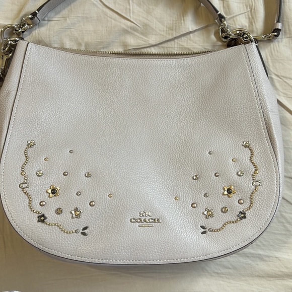 Coach F49127 Elle Hobo in Pebble Leather with Stardust Crystal Rivet - Picture 11 of 11